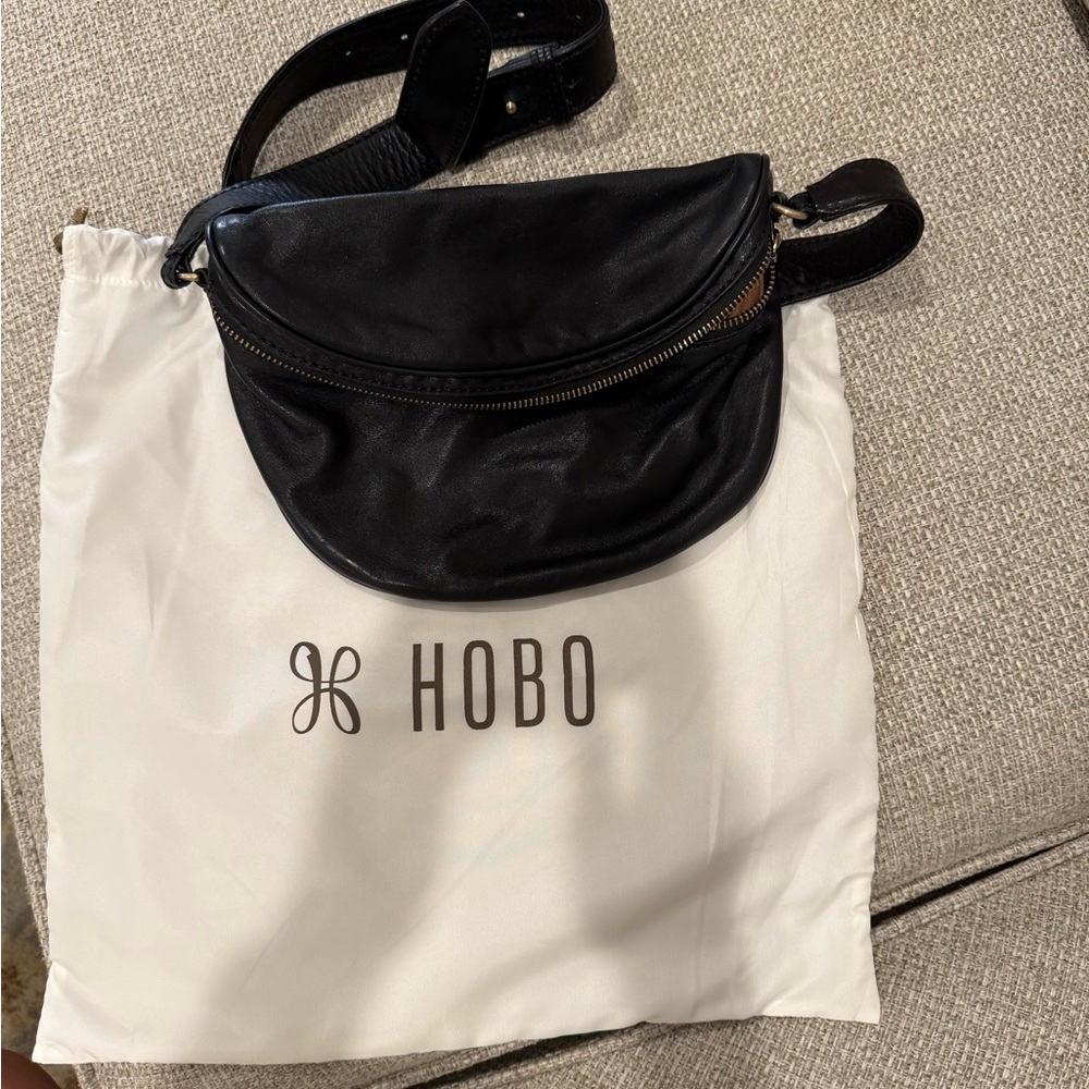 HOBO Black Leather Hobo Bag